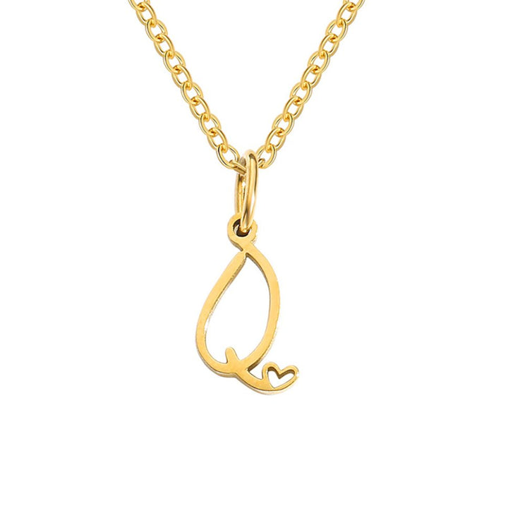 Skyla - Letter Heart Necklace