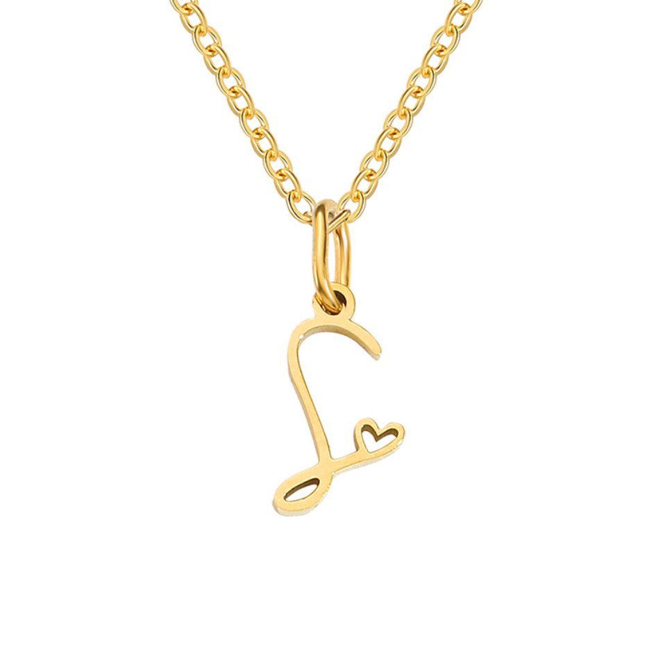 Skyla - Letter Heart Necklace