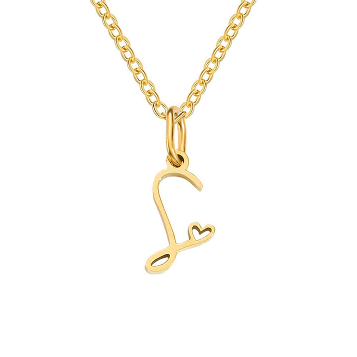 Skyla - Letter Heart Necklace