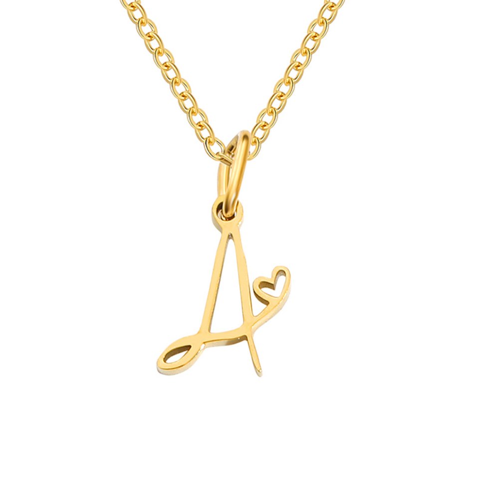 Skyla - Letter Heart Necklace