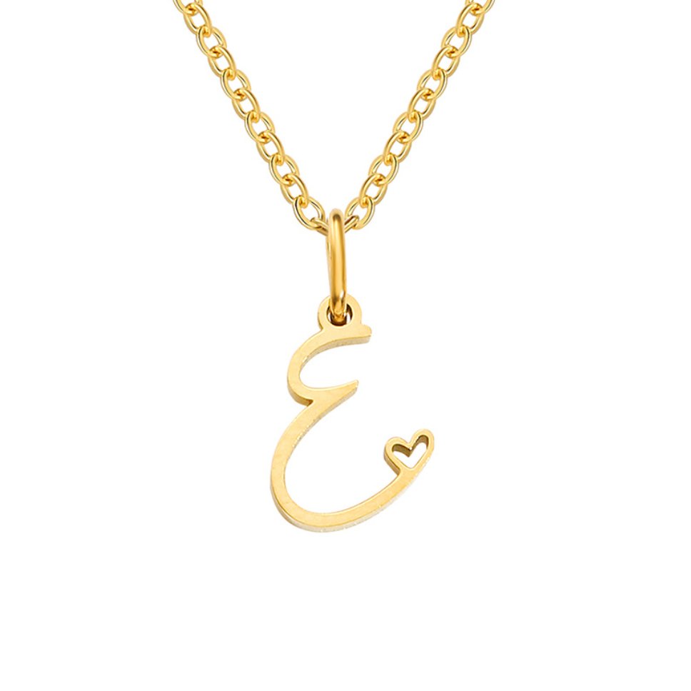 Skyla - Letter Heart Necklace
