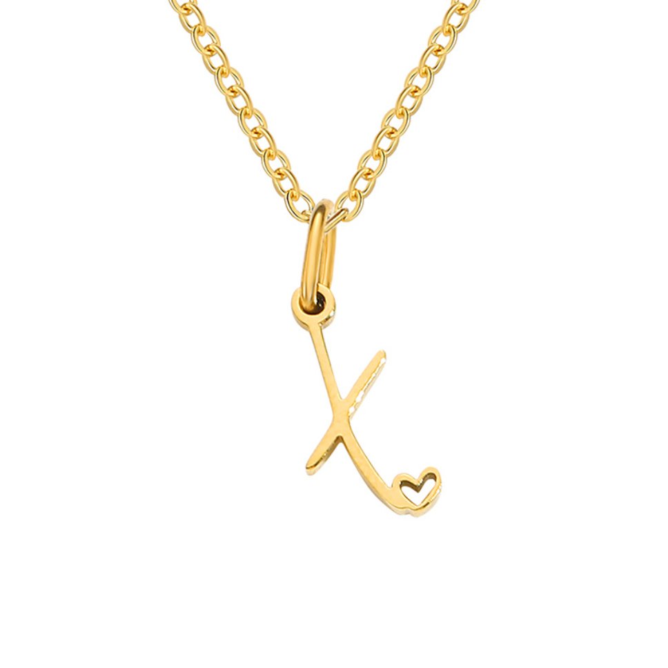 Skyla - Letter Heart Necklace