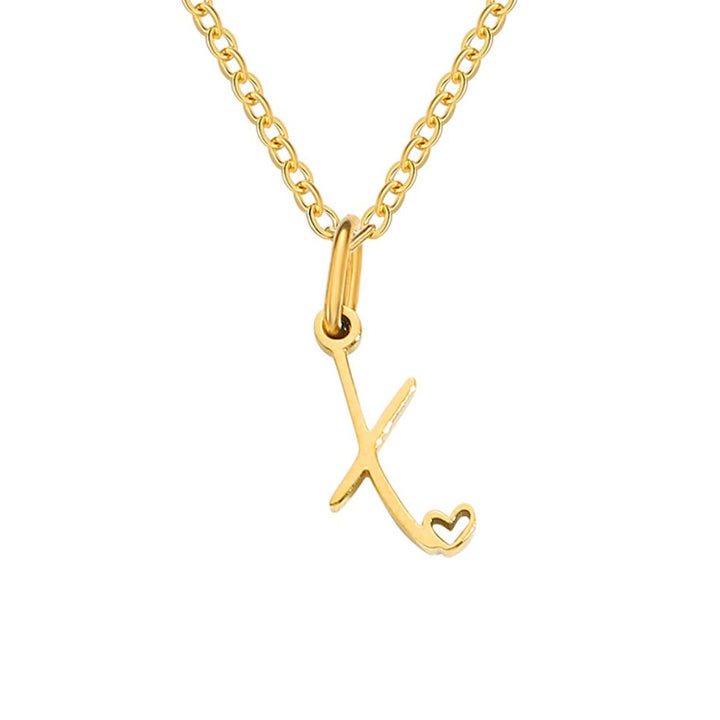 Skyla - Letter Heart Necklace
