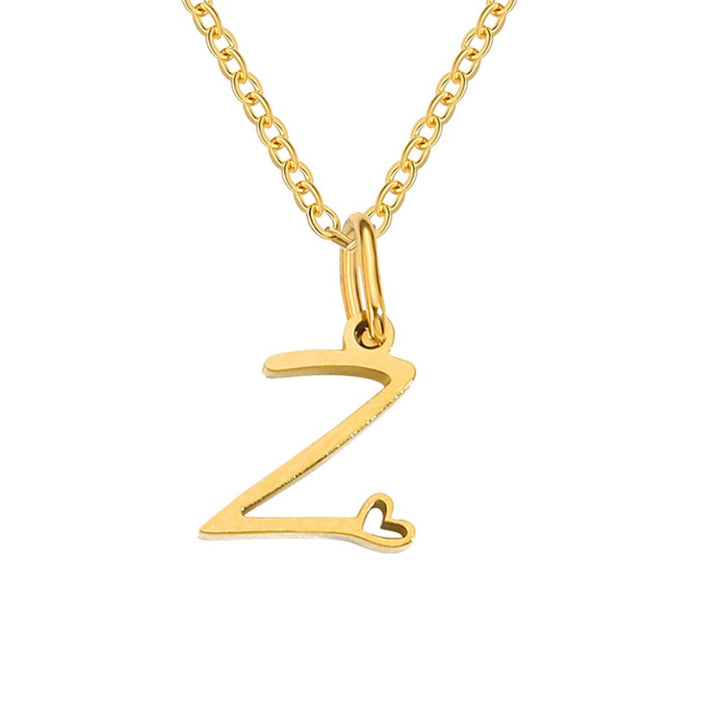 Skyla - Letter Heart Necklace