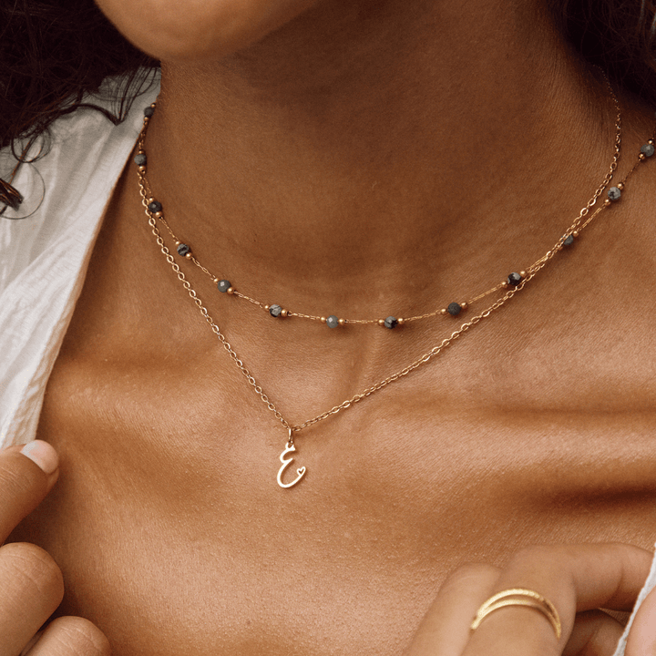Skyla - Letter Heart Necklace
