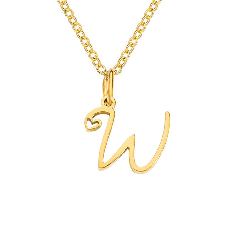 Skyla - Letter Heart Necklace