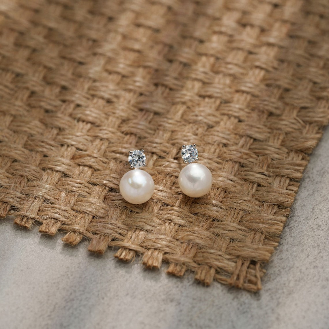 Sapphire Stud Earrings - Delicate CZ Earrings