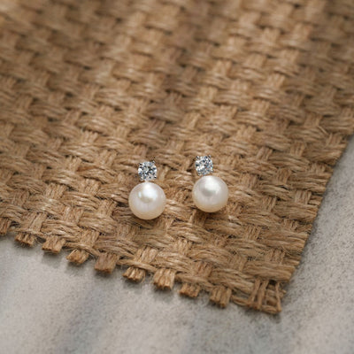 Sapphire Stud Earrings - Delicate CZ Earrings