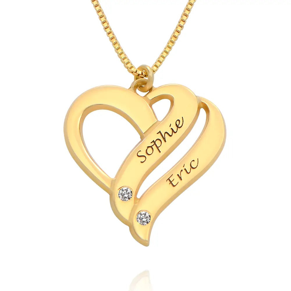 Leila - Hearts Forever Name Necklace
