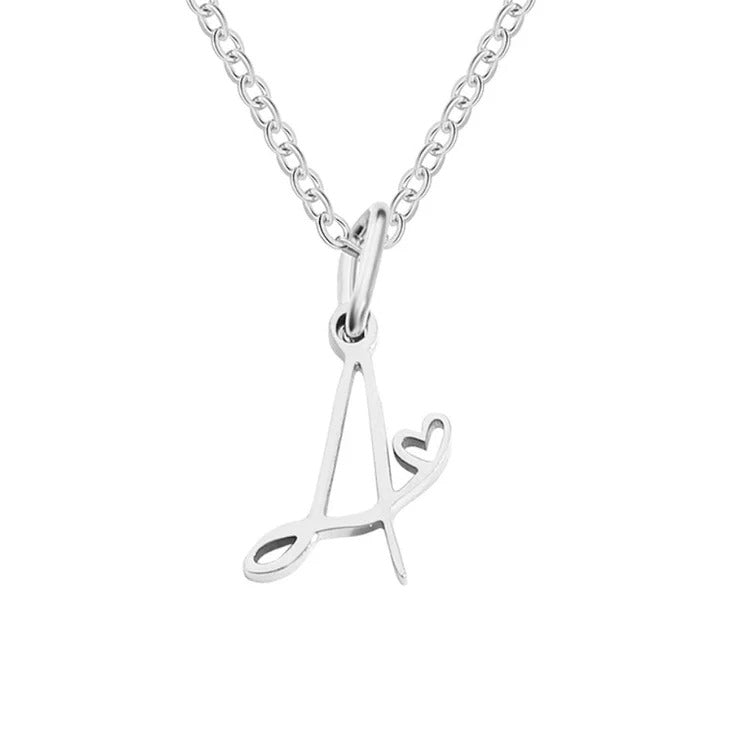 Skyla - Letter Heart Necklace