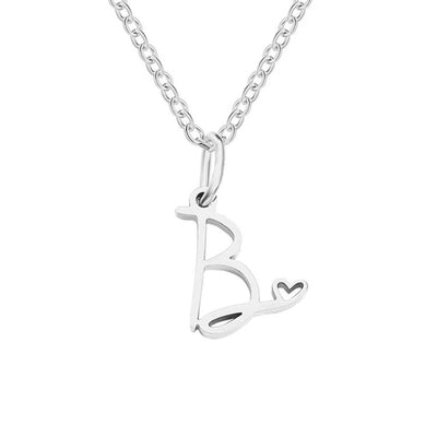 Skyla - Letter Heart Necklace