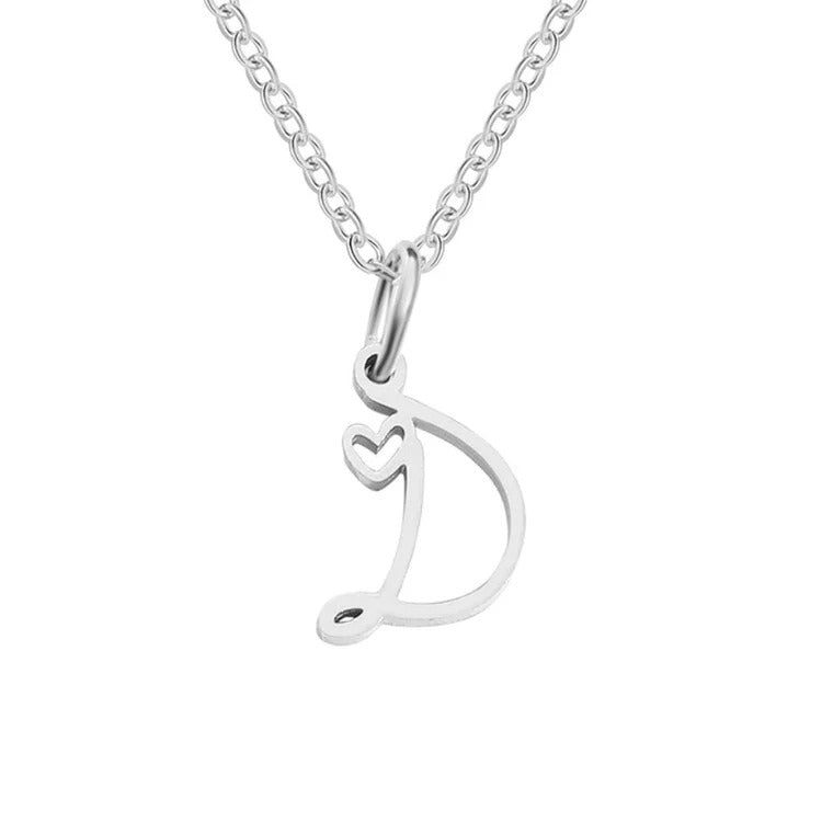 Skyla - Letter Heart Necklace