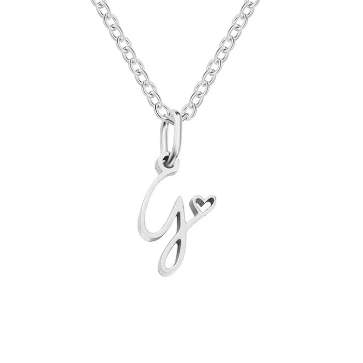 Skyla - Letter Heart Necklace