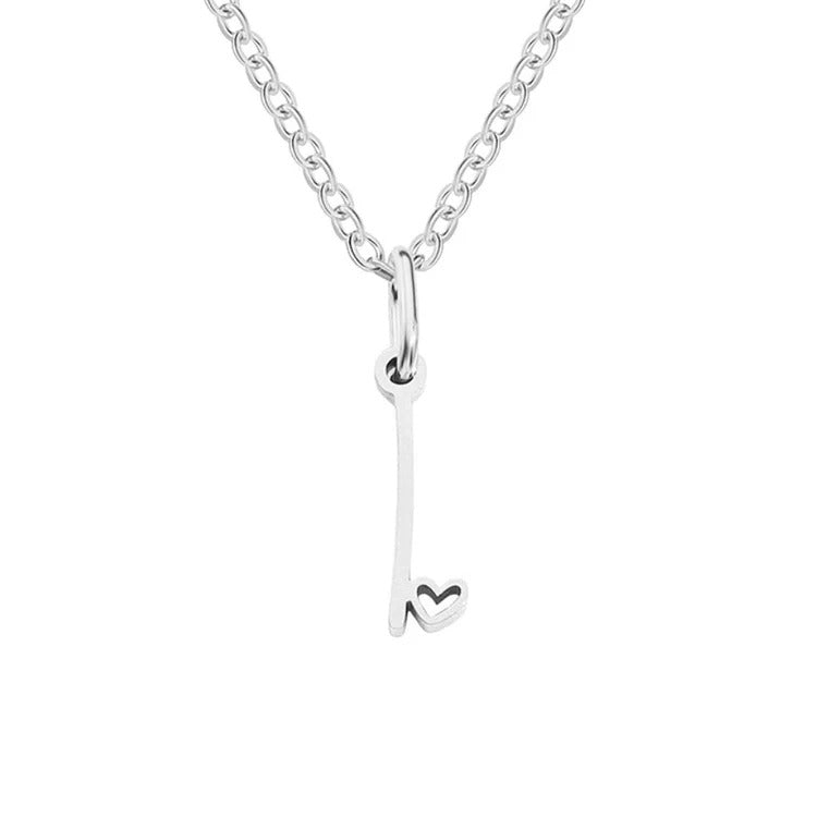 Skyla - Letter Heart Necklace