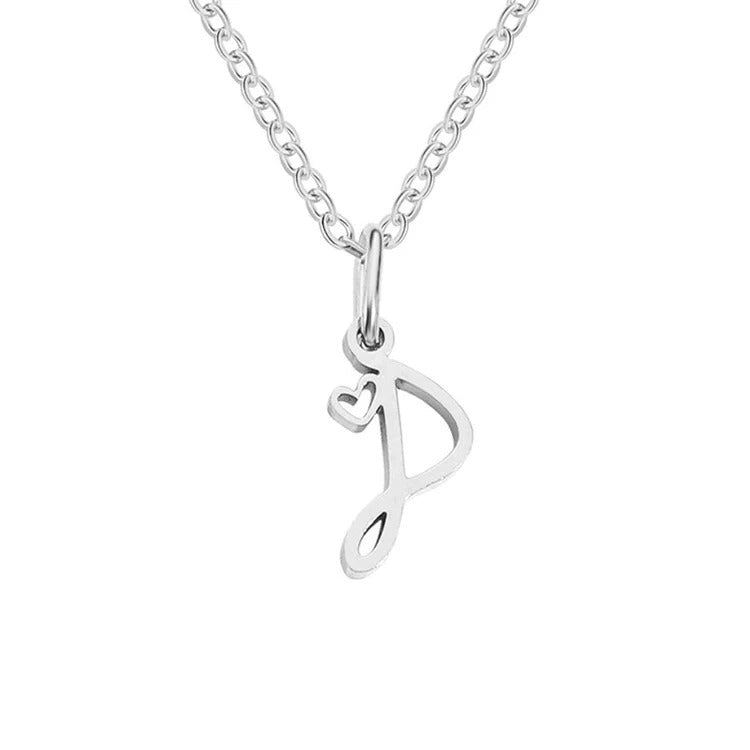 Skyla - Letter Heart Necklace