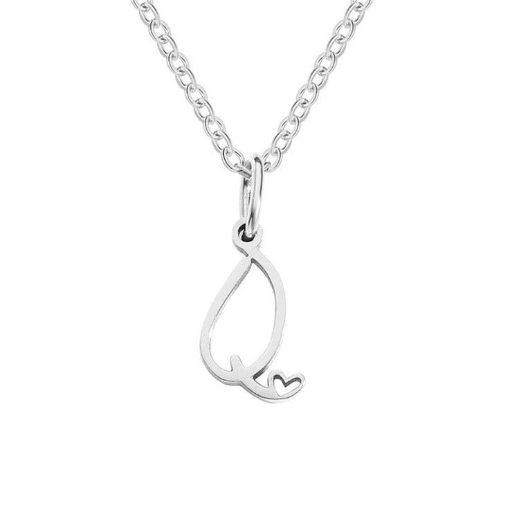 Skyla - Letter Heart Necklace