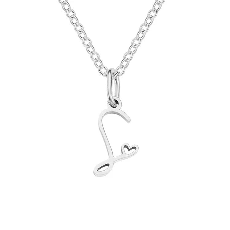 Skyla - Letter Heart Necklace