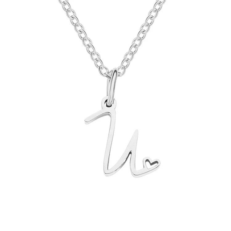 Skyla - Letter Heart Necklace