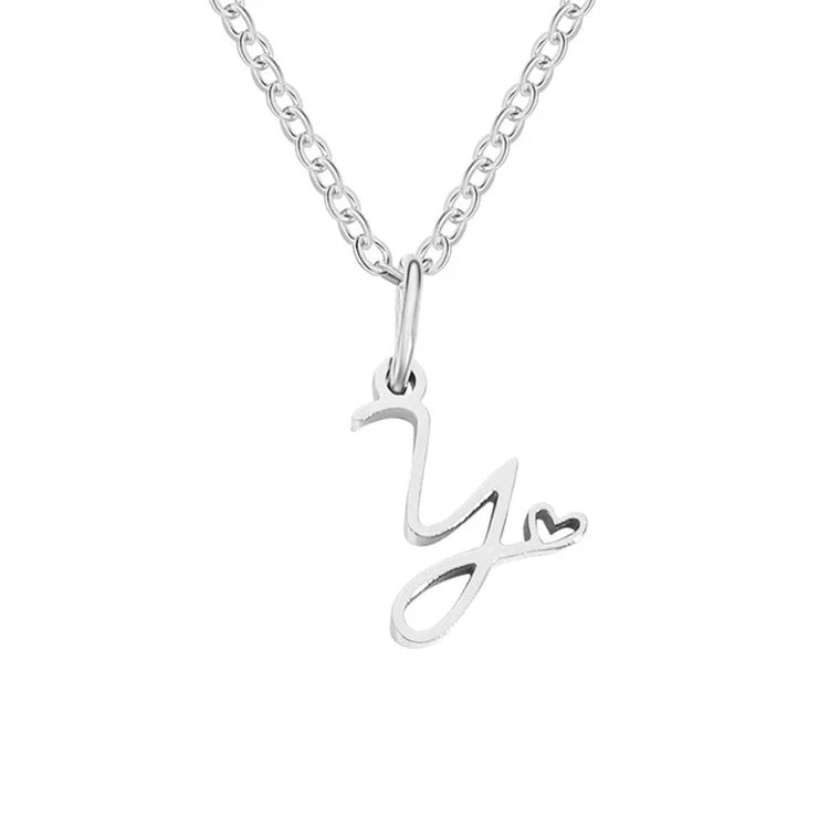 Skyla - Letter Heart Necklace