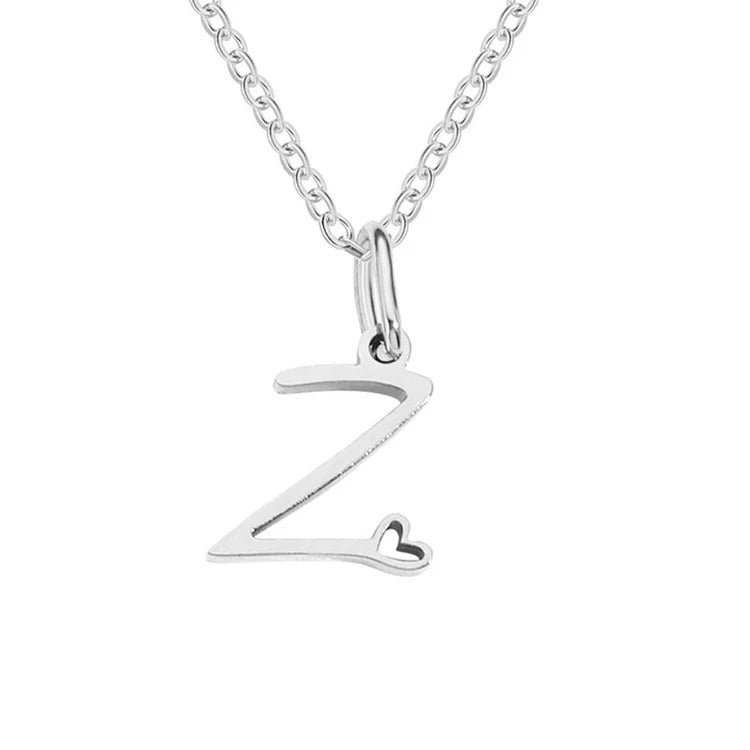 Skyla - Letter Heart Necklace