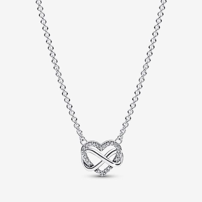 Jenna - Heart Infinity Pearl Necklace