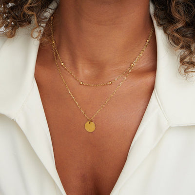 Lily - Layered Disc Necklace Gold