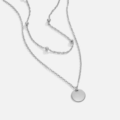 Lily - Layered Disc Necklace Silver