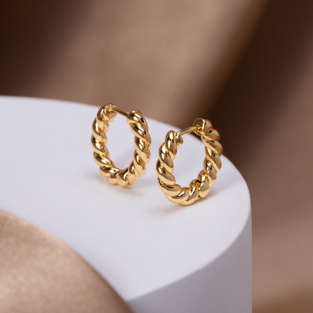 Madeline - Gold Twist Earrings
