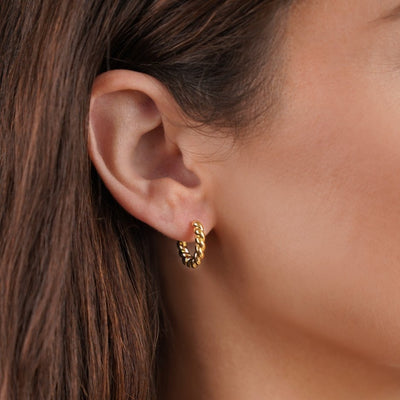 Madeline - Gold Twist Earrings