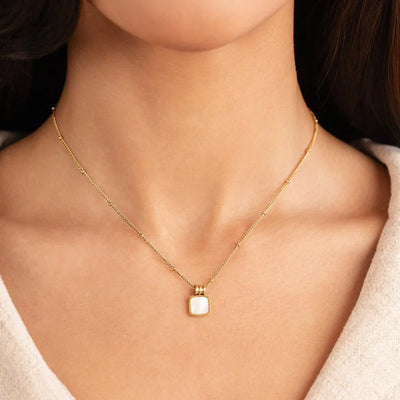 Lucia - White Pendant Charm Necklace