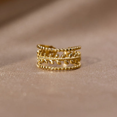 Marissa - Layered Gold Leaf Ring