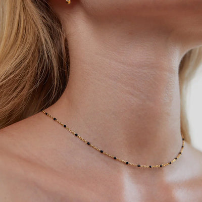 Noa - Black Bead Necklace