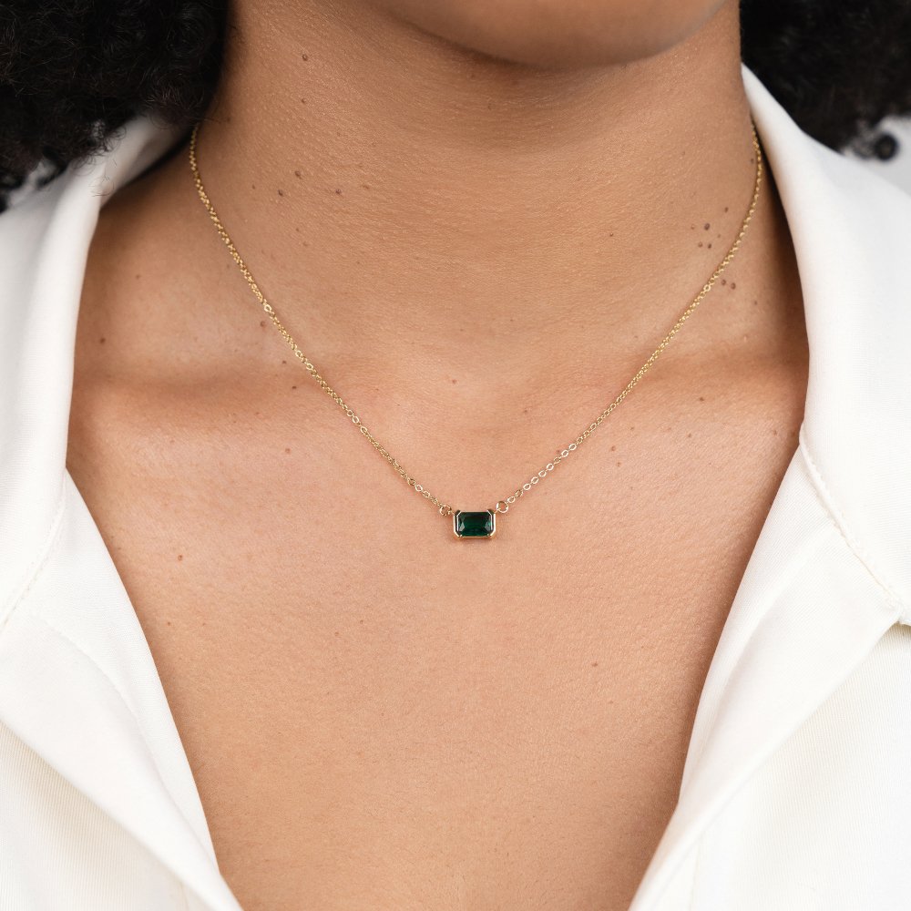 Sarai - Green Emerald Necklace