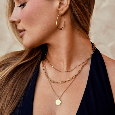 Nica - Gold Hoop Earrings