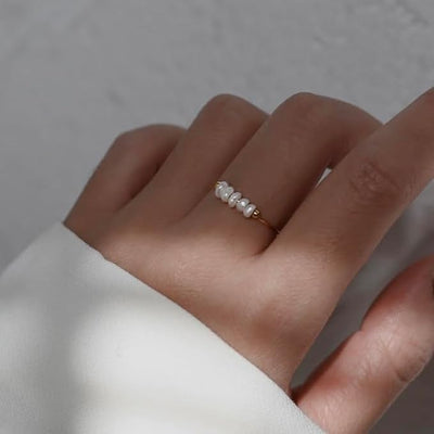 Magnolia - Freshwater Pearl Gold Ring