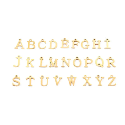 Paperclip Letter Initial Circle Lock Clasp Necklace