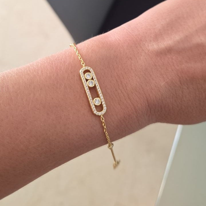 Elara Pavé Floating Stones Bracelet