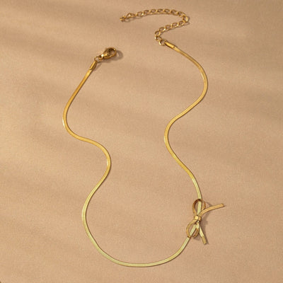 Marvella - Dainty Bow Necklace